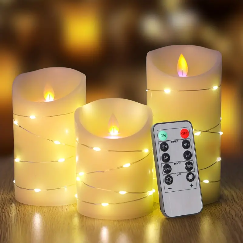 Velas Led Parpadeantes Sin Llama Pack De 3