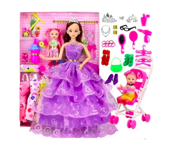 Muñeca Con 46 Accesorios Regalo Juguete Navidad