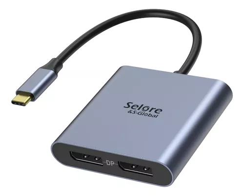 Adaptador Usb-c A Dual Display Port 4k Doble Monitor