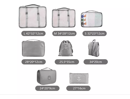 Bolsas Organizadoras De Maleta Viajes Set De 8