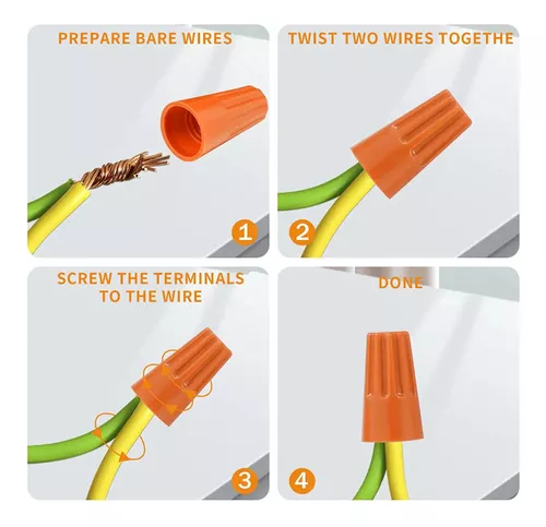 Conector De Empalme De Cables Tipo Capucha Enroscable Amaril