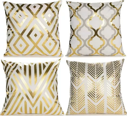 Fundas Para Cojines Con Estampados Dorados 45x45cm X Unidad
