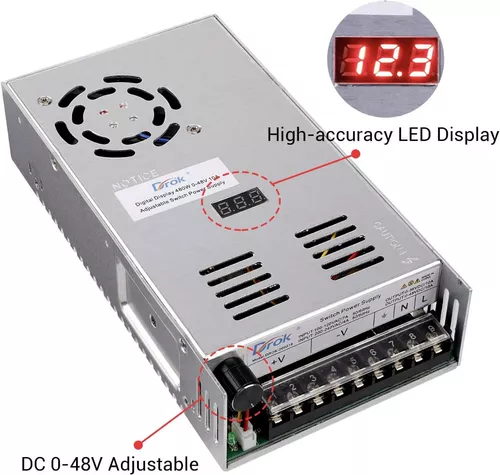 Fuente De Poder Variable De 0 A 48v 10a 480w Pantalla Led
