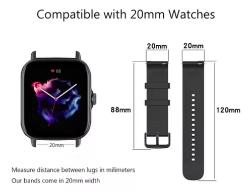 Correa Elastica Compatibles Con Amazfit Gts1/2/3/4mini 20mm