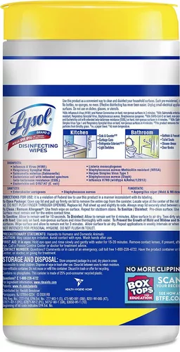 Toallitas Humedas Desinfectantes Lysol 80 Toallitas