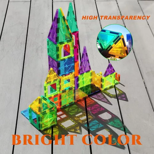 Bloques Magneticos De Construccion 3d 120 Piezas Juguetes Niños