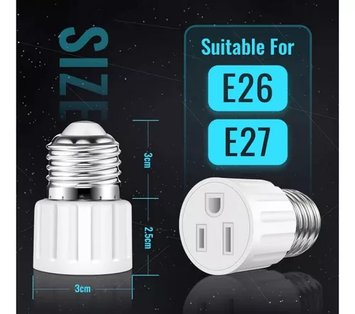 Enchufe Adaptador Bomblillo Rosca E27 A Toma