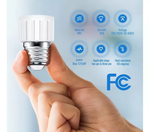 Enchufe Adaptador Bomblillo Rosca E27 A Toma