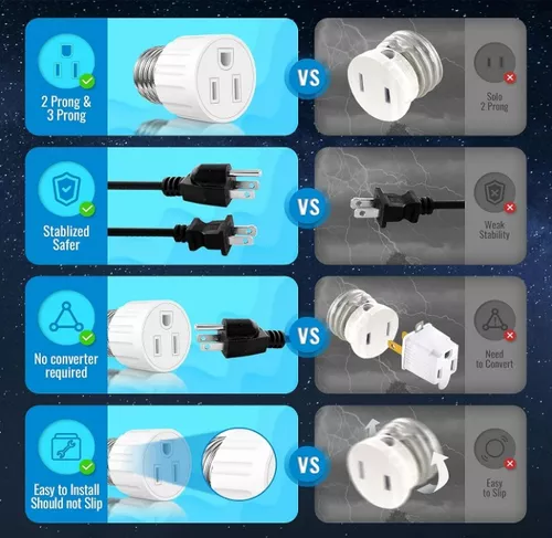Enchufe Adaptador Bomblillo Rosca E27 A Toma