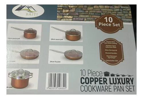 Juego De Ollas Cocina Ceramica Antiadherente Profesional X10
