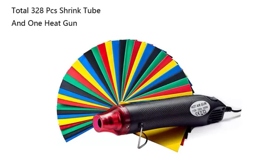 Kit De Termoencogibles Incluye Pistola De Calor 328 Piezas