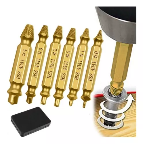 Set De Extractor De Tornillos Dañados De 5 Piezas