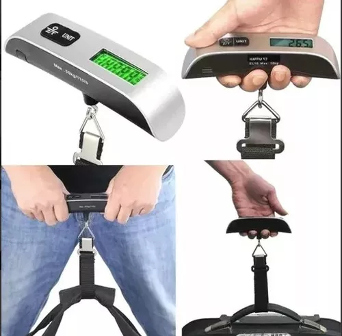 Balanza Digital De Viaje Equipaje 50 Kg Con Luz Maletas