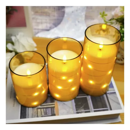 Velas Led Parpadeantes Sin Llama Pack De 3