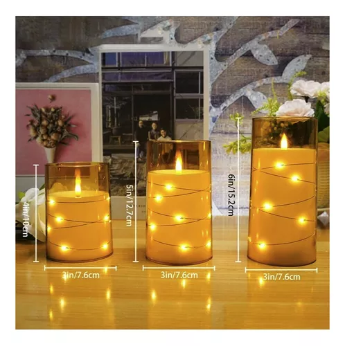 Velas Led Parpadeantes Sin Llama Pack De 3