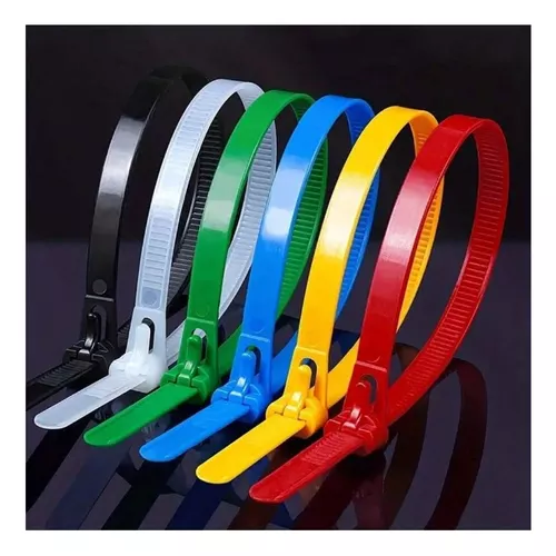 Tie Raps Bridas Cables De Nailon Reutilizables Con Seguro