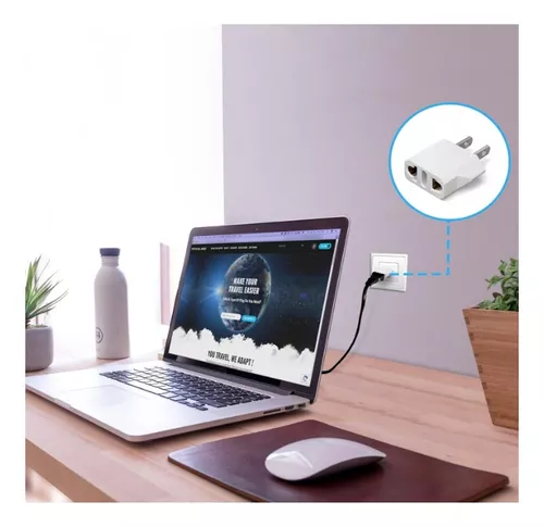 Convertidor Adaptador De Enchufe Europeo Americano X2