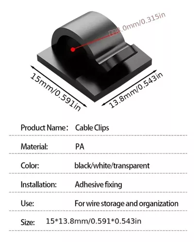 Clips Organizador De Cables Exteriores Interiores X30