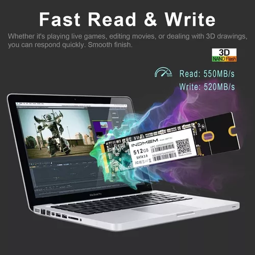 Disco Duro Ssd 512gb Para Macbook Air Mid 2012 A1465 / A1466