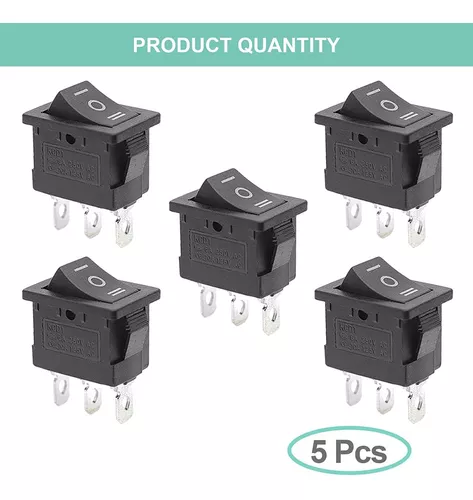 Boton De Encendido Y Apagado 3 Pines Pack De 5 On Off Switch