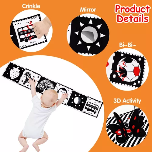 Juguetes Para Bebes Formas Alto Contraste En Blanco Y Negro
