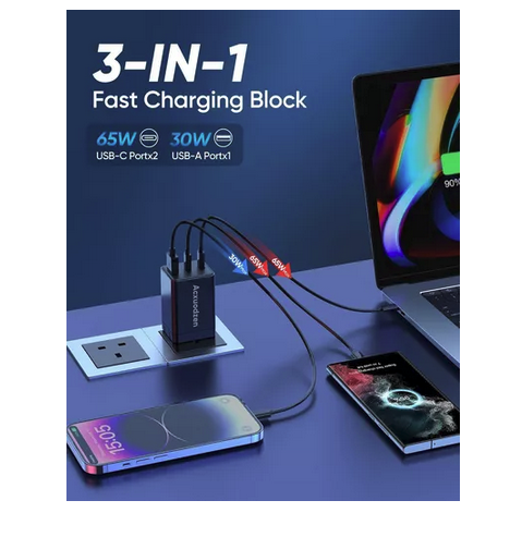 Cargador Usb C De 160 W Carga Ultra Rapida Celulares Laptop