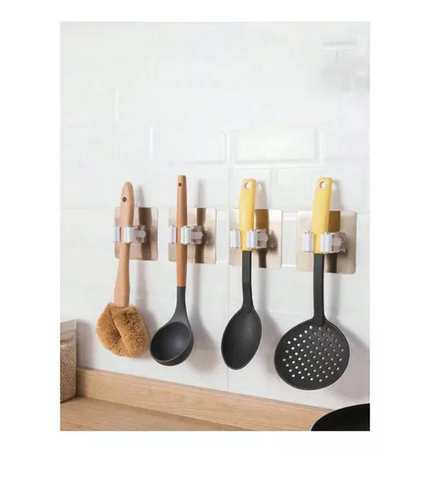 Soporte Multifuncional Para Escoba Cepillos Haragan Set De 4