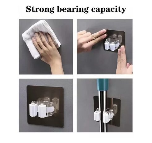 Soporte Multifuncional Para Escoba Cepillos Haragan Set De 4