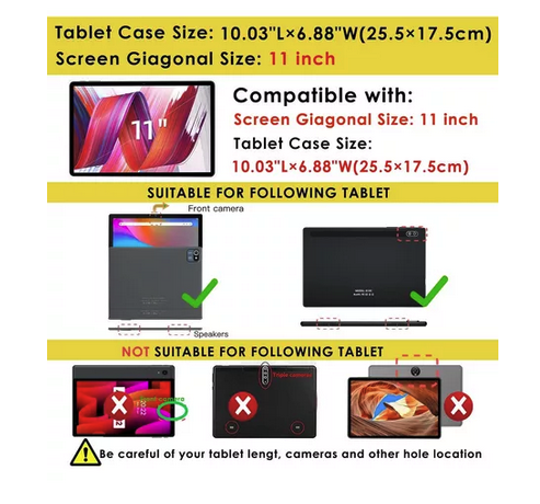 Funda De Silicona Compatible Con Tablet 11 Pulgadas